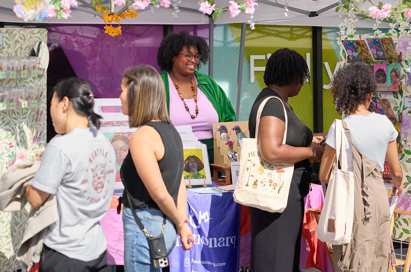 vendor with people