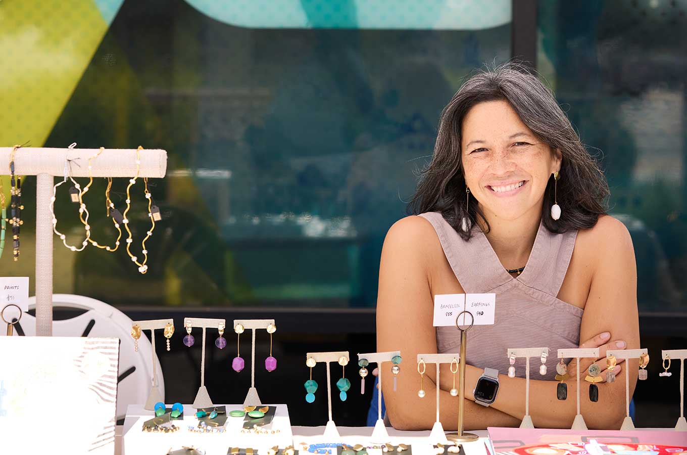 vendor with wares